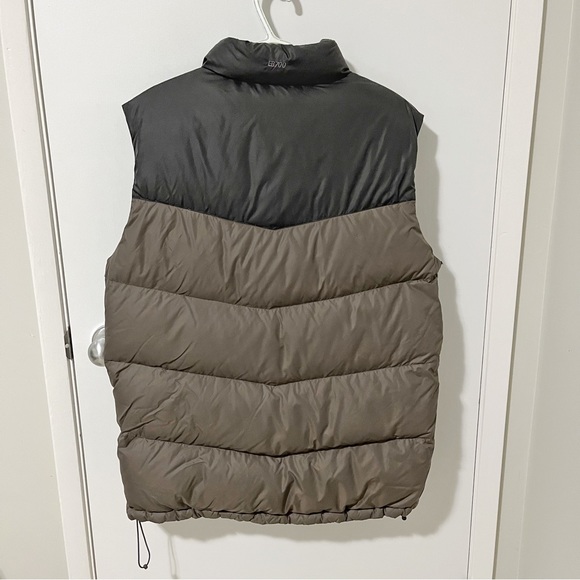 Eddie Bauer 700 Fill Goose Down Puffer Vest Taupe Brown / Black size Large Tall - Picture 4 of 12